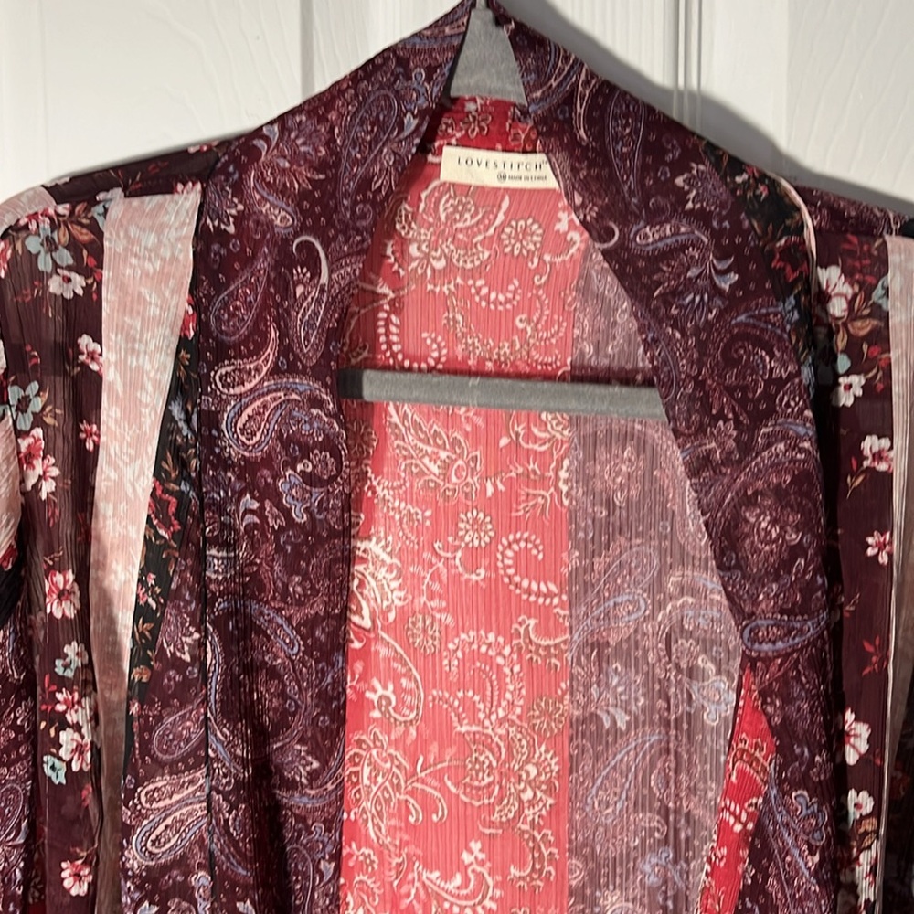 Love Stich Sparrow Patchwork Kimono Bohemian Pais… - image 3